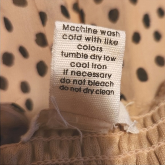 Japna Tan Colored Polka Dot Dress Romper size M Spring Summer - Picture 4 of 7